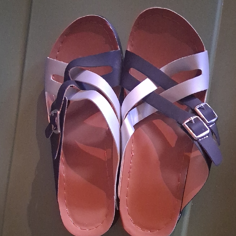 Stylish Black and White Sandals